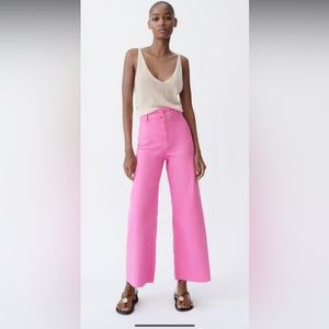 Pink Zara Marine Straight Jeans
